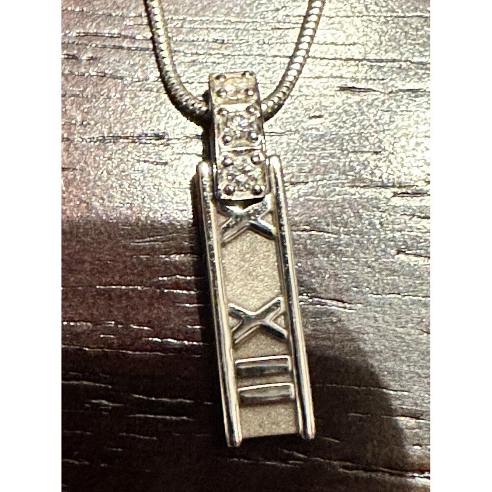 silver platinum atlas tiffany co pendant necklace